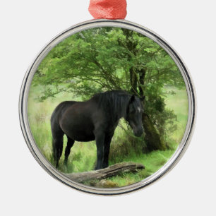 HORSES METAL TREE DECORATION