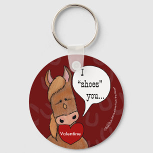 Horses Mouth Valentine personalise Key Ring