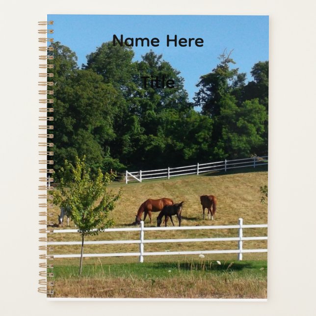 Horses Notebook Planner (Front)