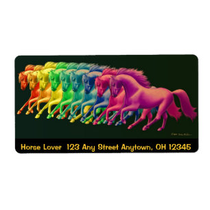 Horses of Different Colours Label