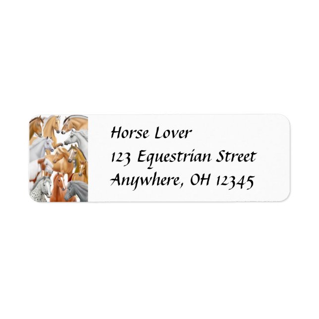 Horses of Different Colours Label Return Address Label (Front)