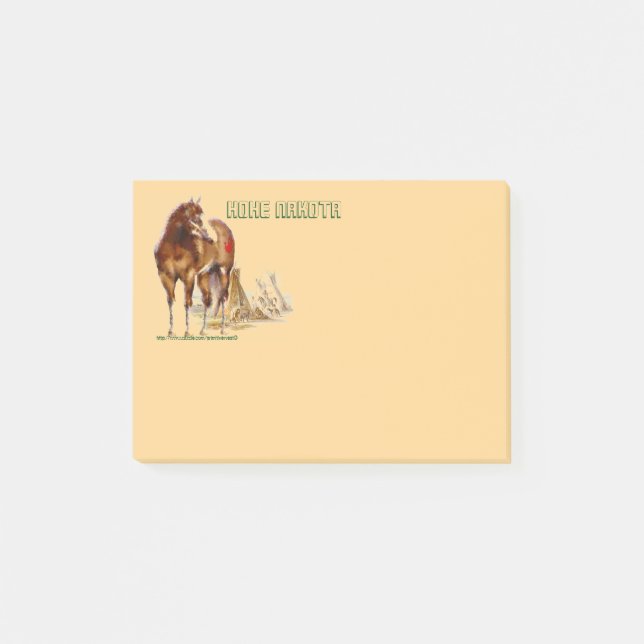 "Horses of the Hohe Nakota" Post-it Notes (Front)