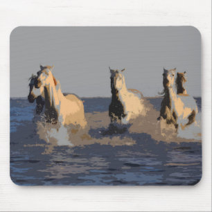 Horses of the Sea - Wild Horses Mouse Pad