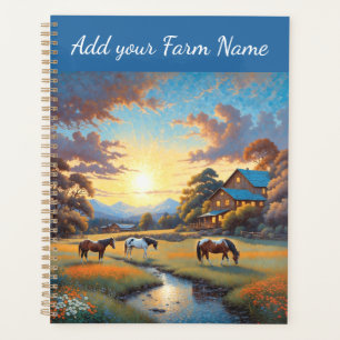 Horses on Farm Wildflower Meadow Planner