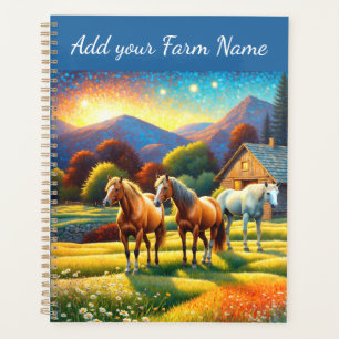 Horses on Farm Wildflower Meadow Planner