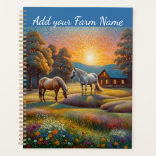 Horses on Farm Wildflower Meadow Planner