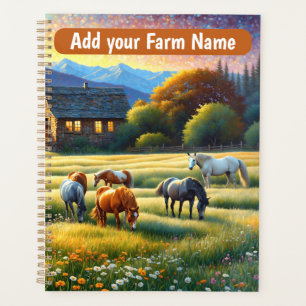 Horses on Farm Wildflower Meadow Planner