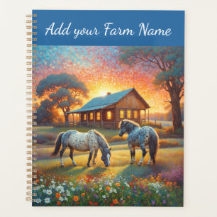 Horses on Farm Wildflower Meadow Planner