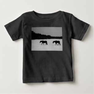 Horses On Snow Baby cn T-Shirt