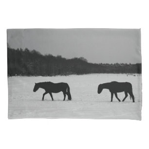Horses On Snow bedpccn Pillowcase