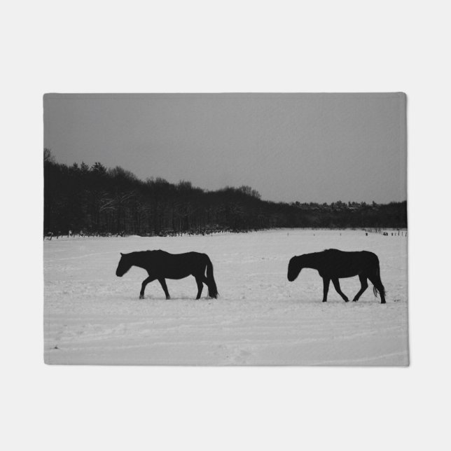 Horses On Snow dmcnm Doormat (Front)