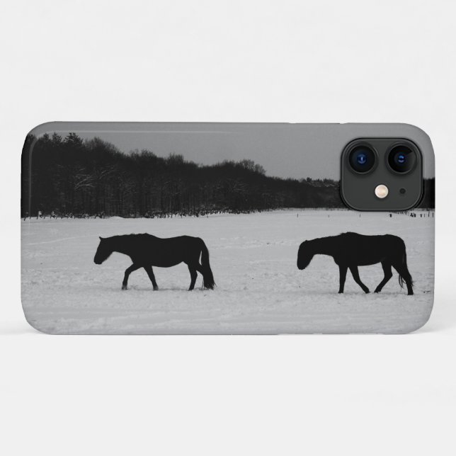 Horses On Snow iphcna Case-Mate iPhone Case (Back (Horizontal))