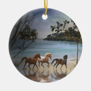 Horses on the Beach Ornament
