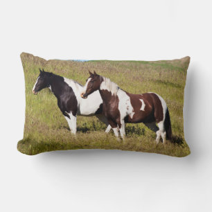 Horses on the hillside lumbar cushion