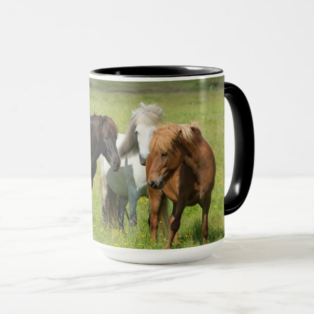 Horses on the Ranch, South Iceland Mug (Front Right)