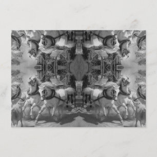 Horses –Pferde – Marmor Marmo marble marbre Enclosure Card