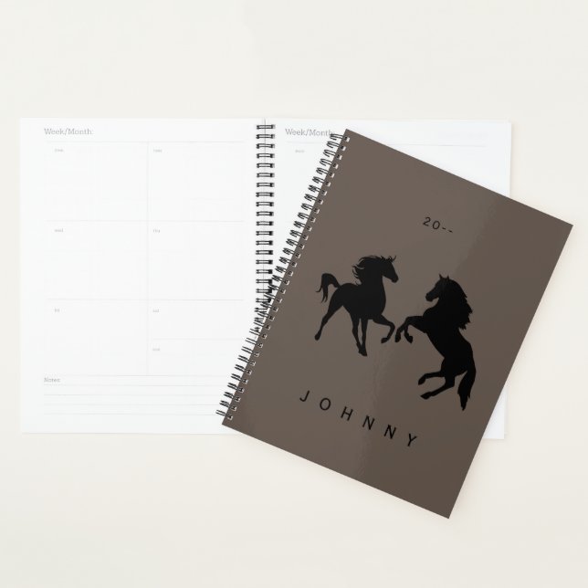Horses Planner Custom Name Year and Colours (Display)