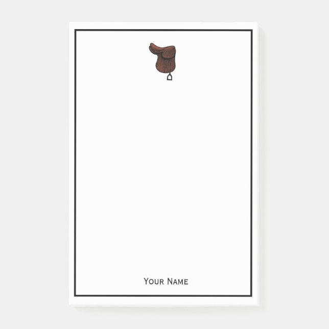 Horses - Preppy Equestrian Tack Saddle Colour Post-it Notes (Front)