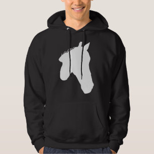 Horses Print Horse Motif Riding Silhouette Childre Hoodie