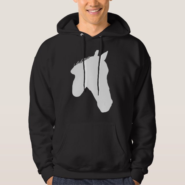 Horses Print Horse Motif Riding Silhouette Childre Hoodie (Front)