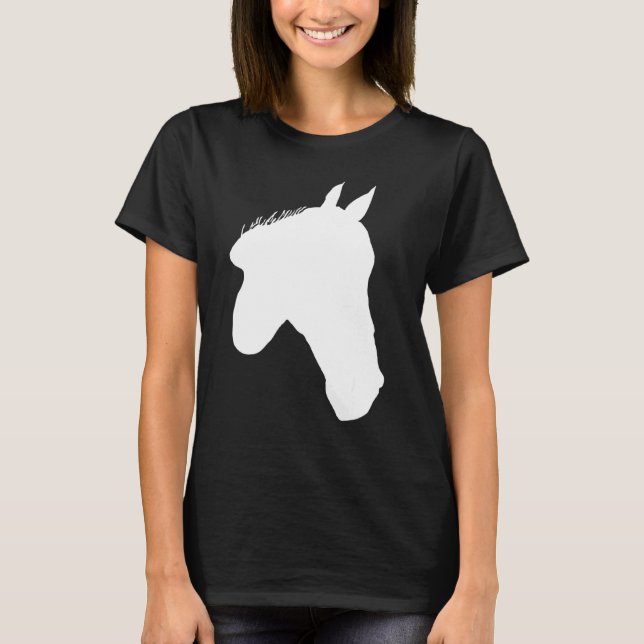 Horses Print Horse Motif Riding Silhouette Childre T-Shirt (Front)