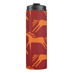 Horses: Red Seamless Equestrian Beauty. Thermal Tumbler