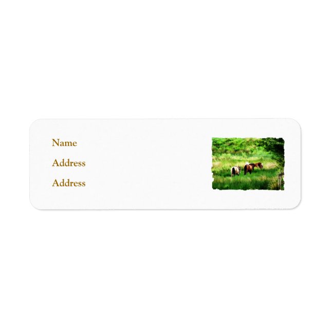 HORSES RETURN ADDRESS LABEL (Front)