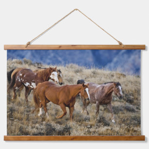 Horses Roaming the Hills Hanging Tapestry