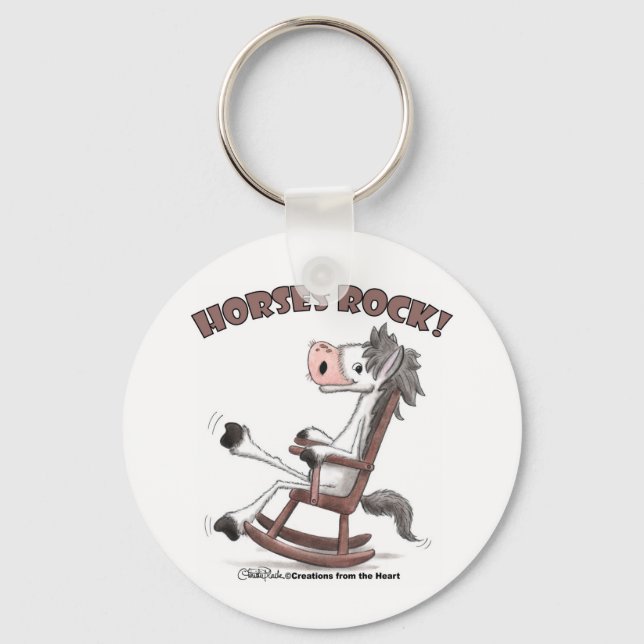 Horses Rock! Key Ring (Front)
