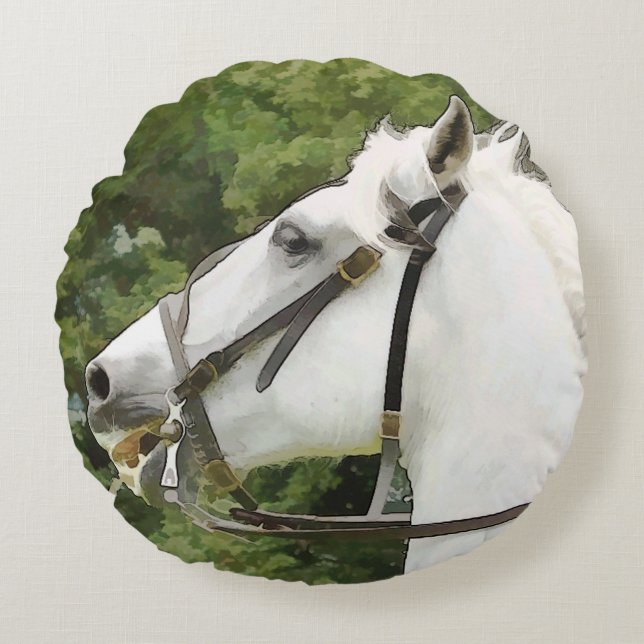 HORSES ROUND CUSHION (Front)