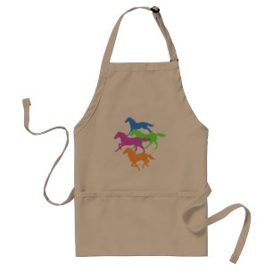 Horses run colour - Choose background colour Standard Apron