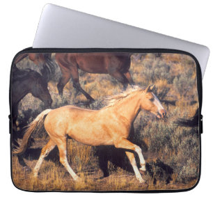 Horses Running a Ponderosa Ranch Laptop Sleeve
