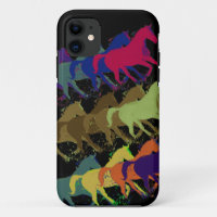 horses running