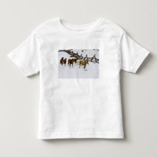Horses Running in Snow Toddler T-Shirt