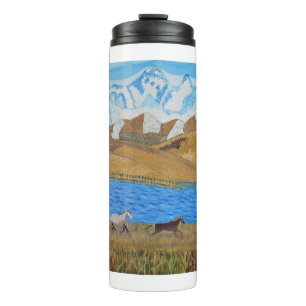 horses-running-in-the-mountains-magdalena-frohnsdo thermal tumbler