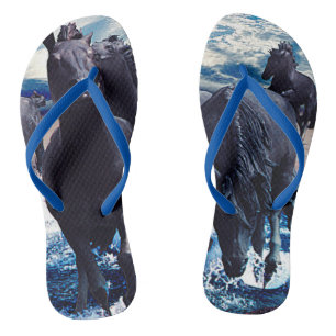 Horses Running In The Water Thongs