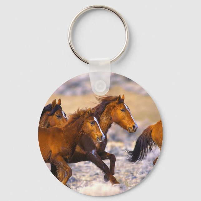 Horses running key ring (Front)