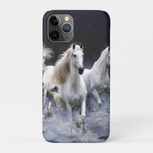Horses running throw pillow iPhone 11 pro case