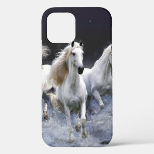Horses running throw pillow iPhone 12 case