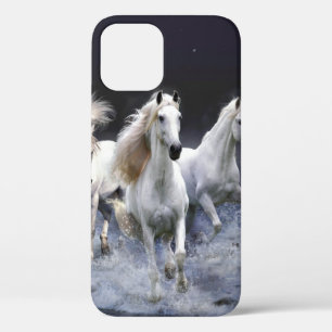 Horses running throw pillow iPhone 12 case