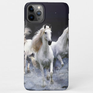 Horses running  throw pillow iPhone 11Pro max case