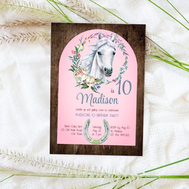 Horses saddle up cowgirl birthday invite (Creator Uploaded)