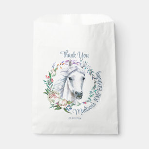 Horses saddle up cowgirl birthday personalised favour bag