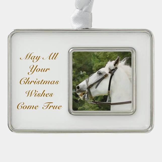 HORSES SILVER PLATED FRAMED ORNAMENT (Front)