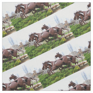 Horses statues fabric