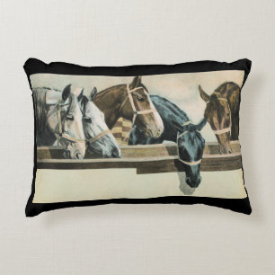 Horses Together Decorative Cushion