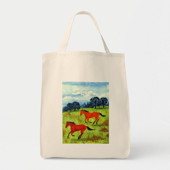 Horses Tote Bag - "Unbridled" (Front)