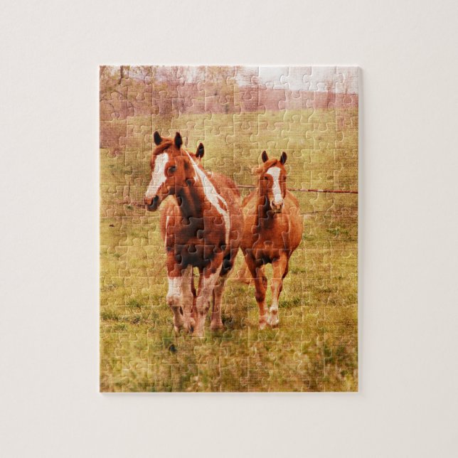 Horses Trotting Jigsaw Puzzle (Vertical)