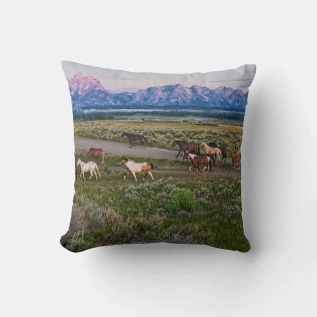 Horses Walk Cushion (Front)