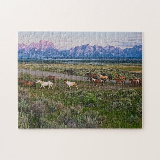 Horses Walk Jigsaw Puzzle (Horizontal)